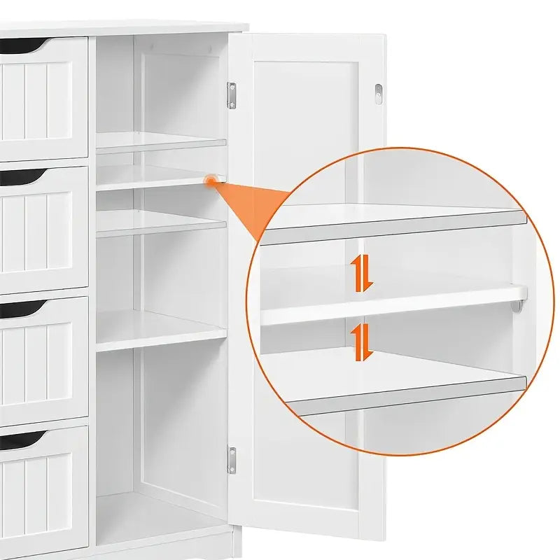 1 pz. Moderno armadio in legno bianco