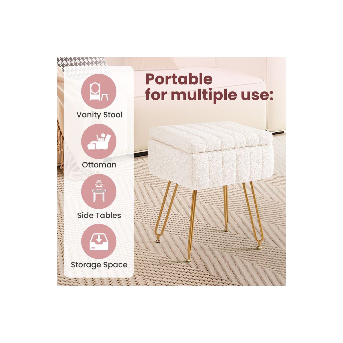 eddy Fabric Storage Ottoman