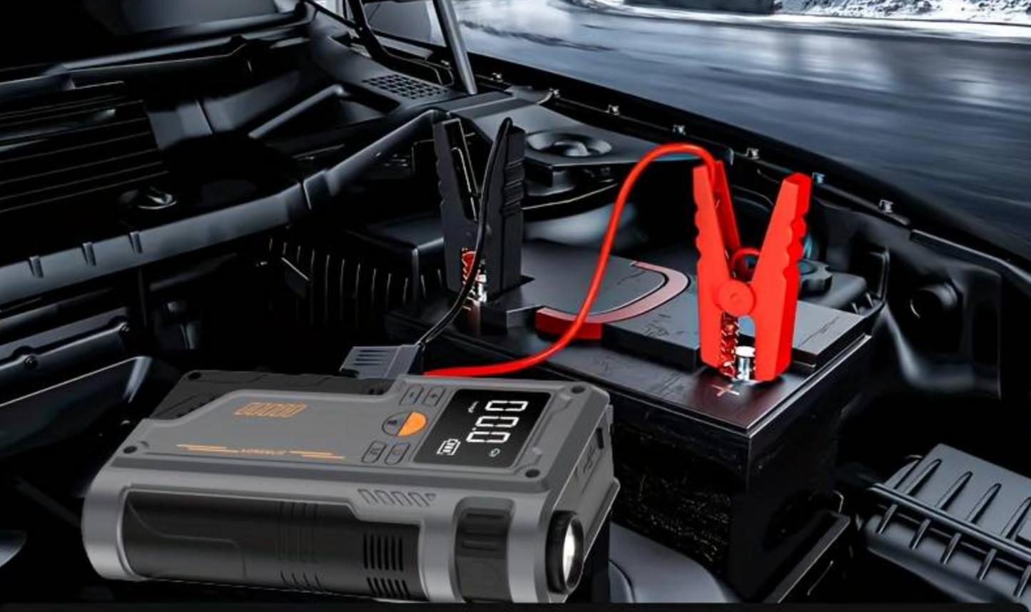 7-in-1 auto-starter met 150 PSI-compressor en USB-C