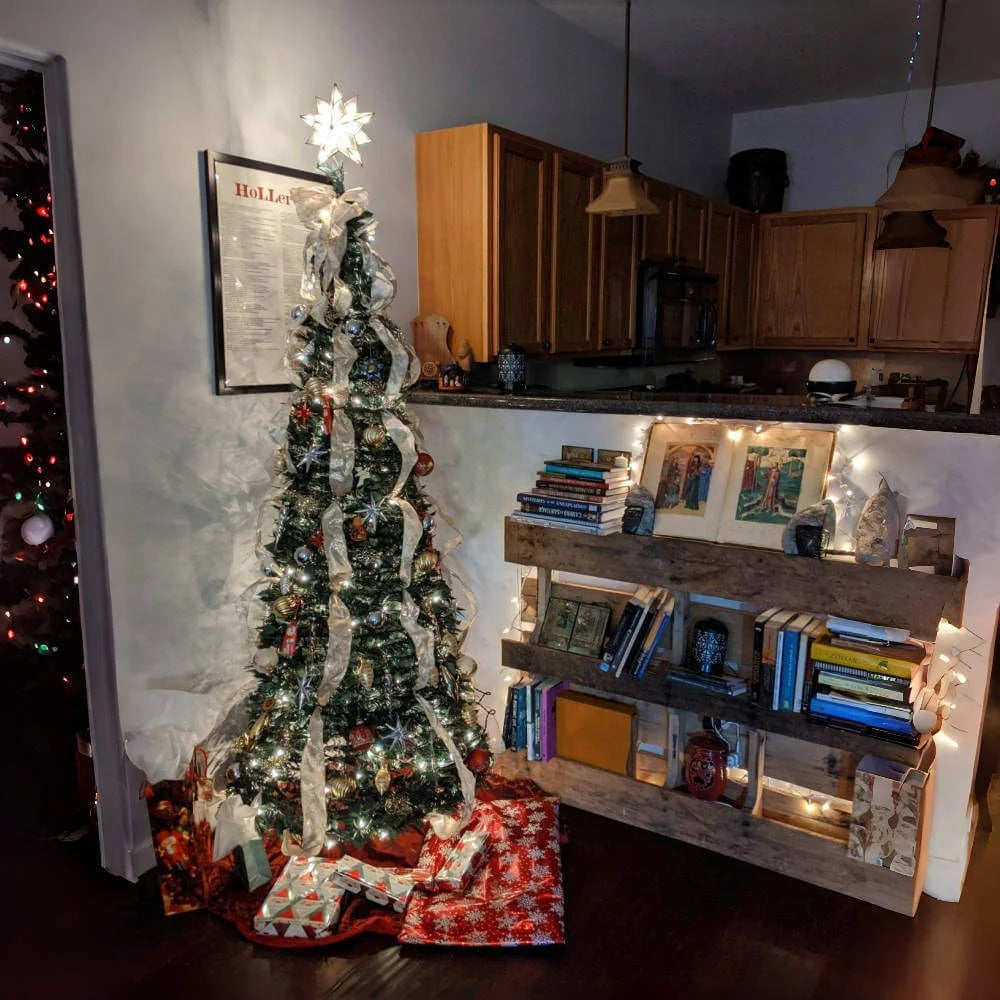 Albero di Natale pop-up dorato e argentato (sacchetto per riporlo incluso)