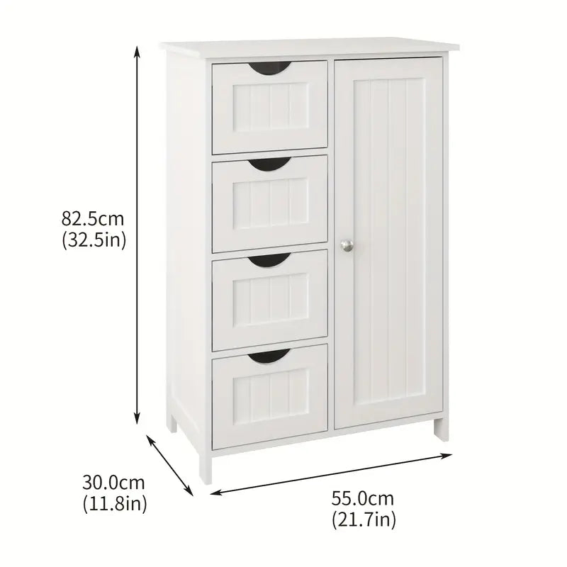 1 pz. Moderno armadio in legno bianco