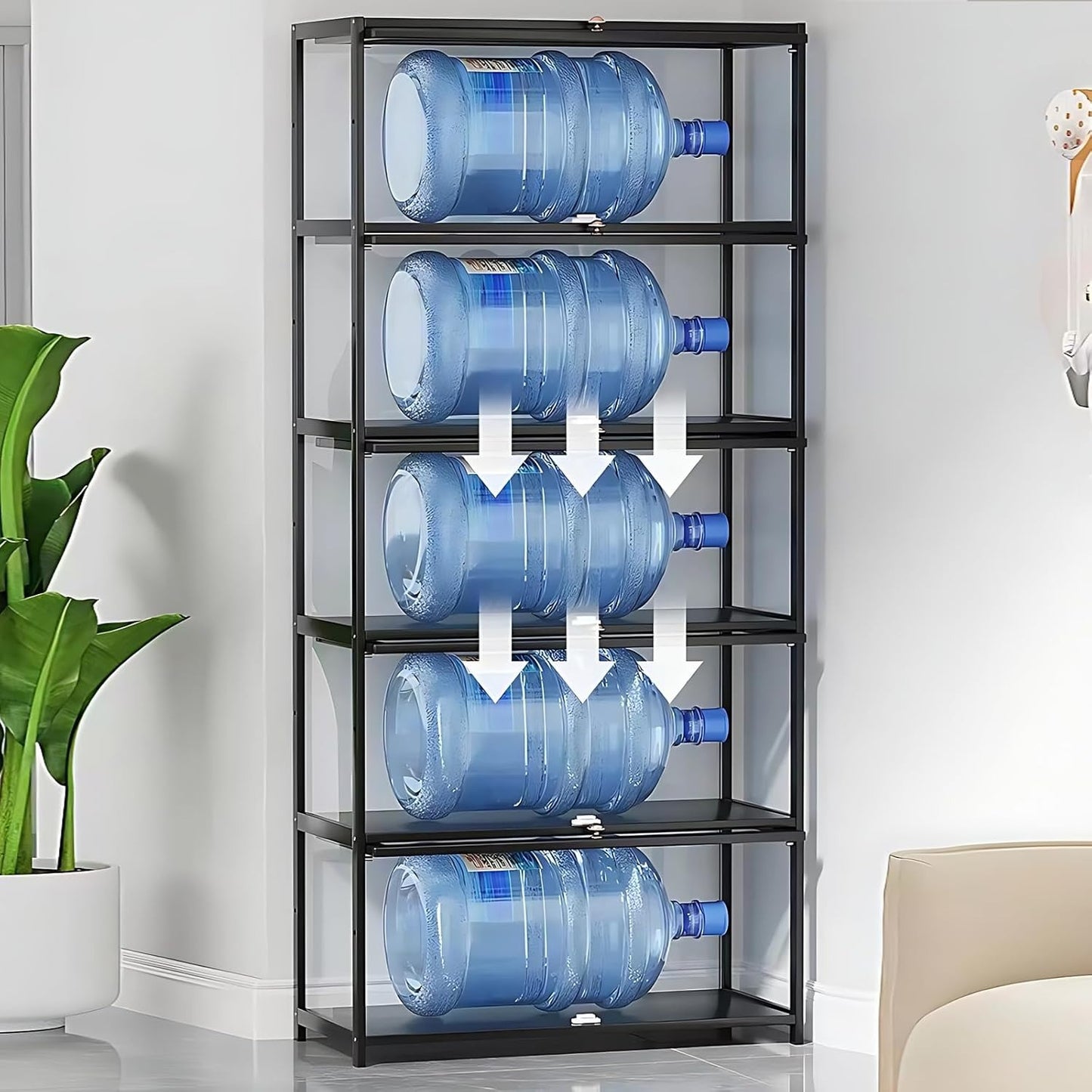 A-Vitrinekast met 5 planken 📚✨ en deur van acrylglas