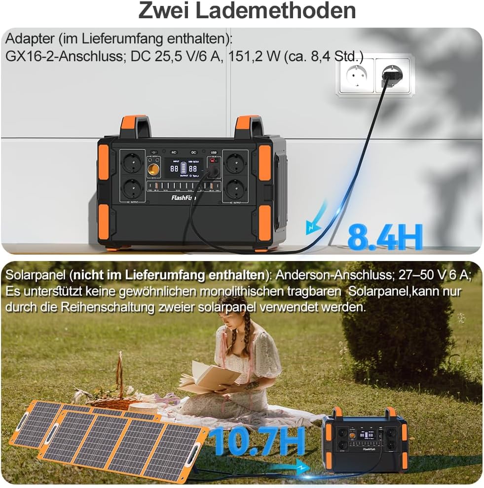 🔋 Power Station Portatile 1000W | 1048Wh ⚡️ Campeggio & Emergenze