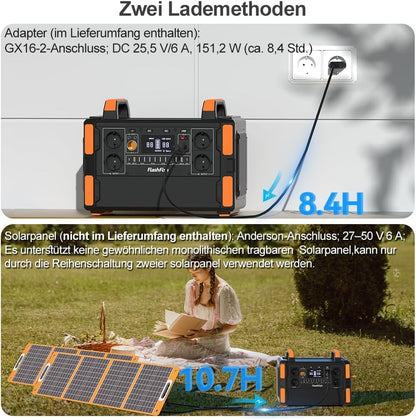 🔋 Power Station Portatile 1000W | 1048Wh ⚡️ Campeggio & Emergenze