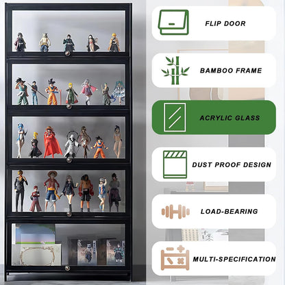 A-Vitrinekast met 5 planken 📚✨ en deur van acrylglas