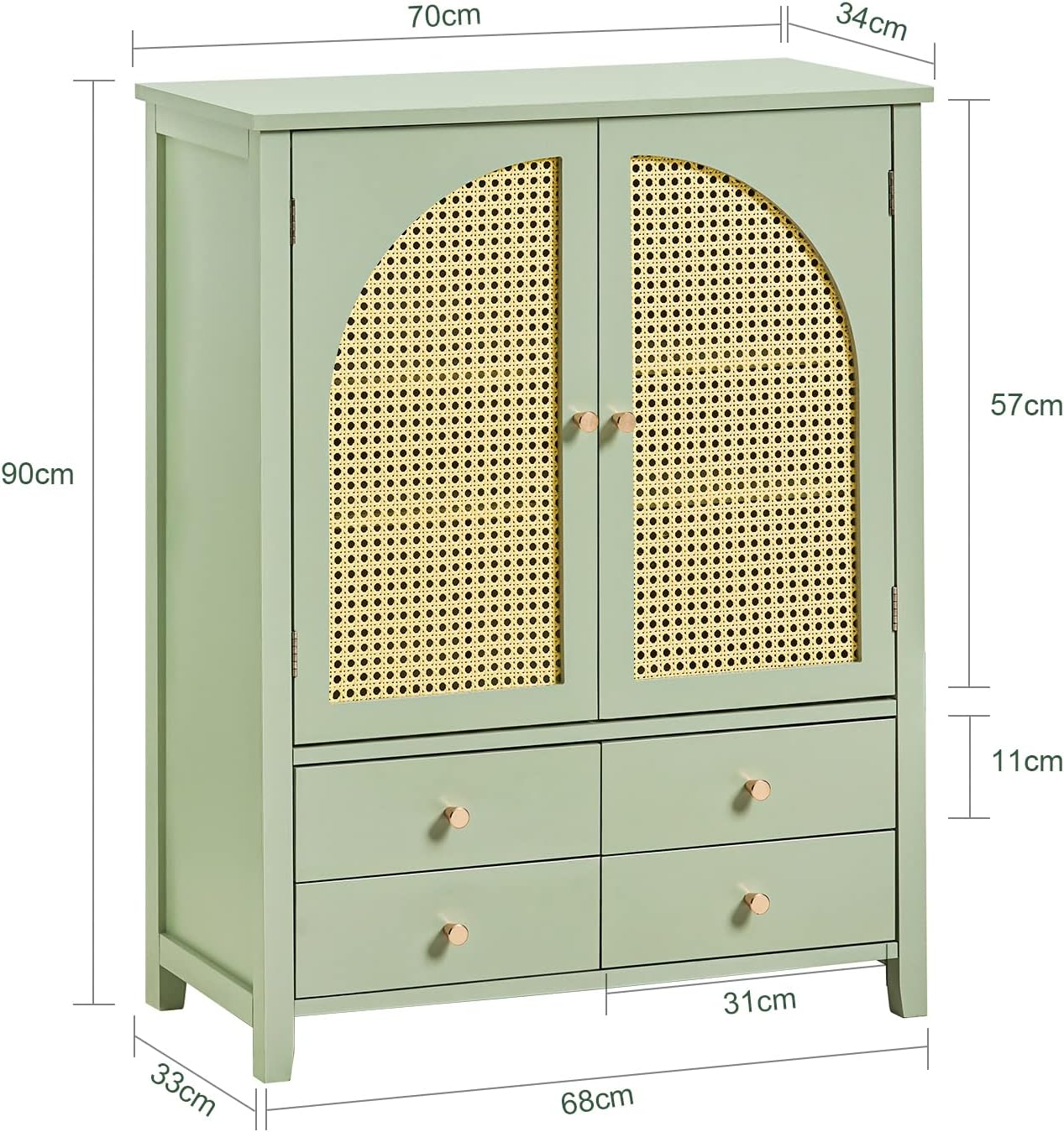 Banc à chaussures avec 3 tiroirs