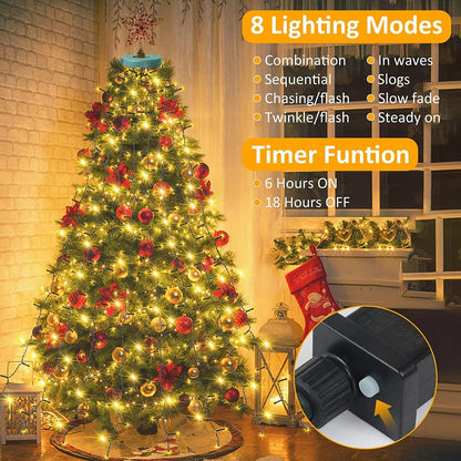 Waterproof Christmas Tree Waterfall Lights with Ring