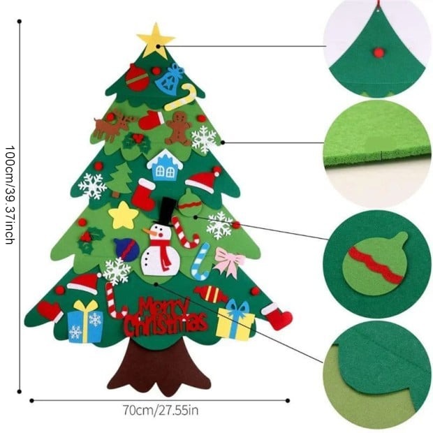 🎁Set fai da te per albero di Natale in feltro