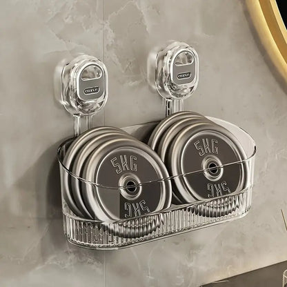 Contenitore da bagno con ventosa senza foratura