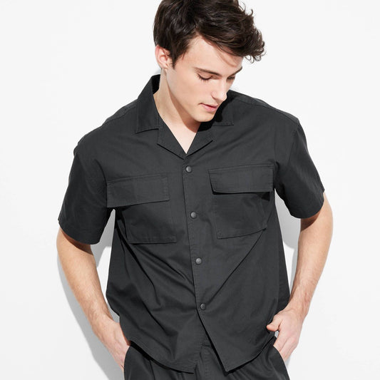 Camicia utility a maniche corte da uomo