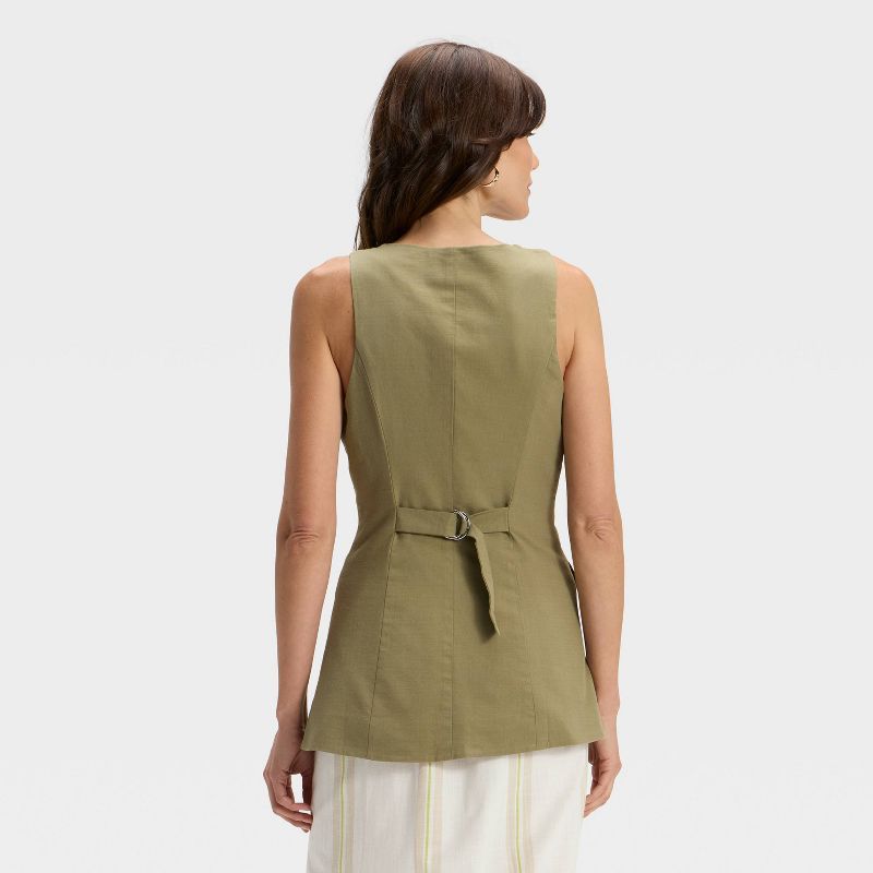 Gilet in misto lino da donna