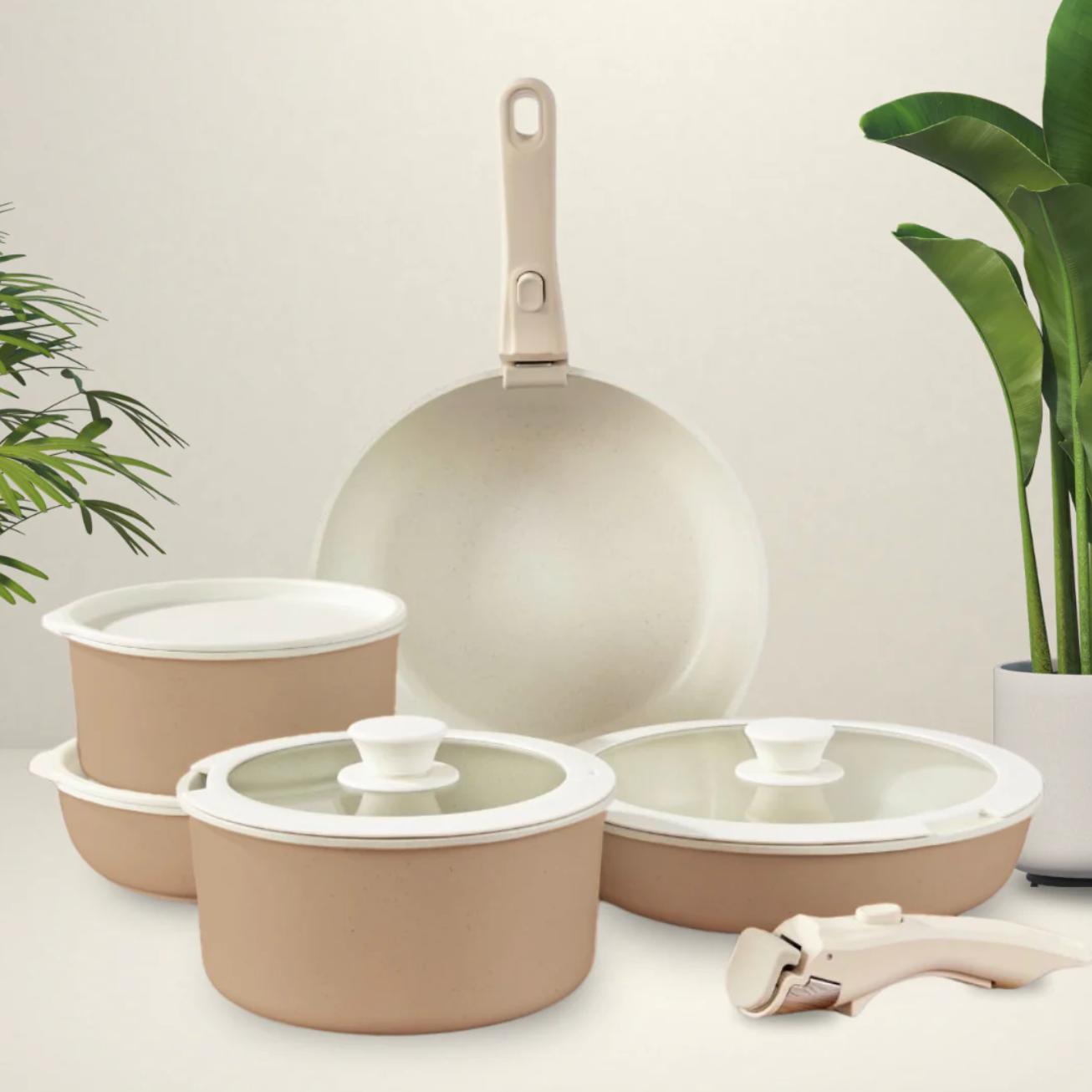 Set hoogwaardige pannen