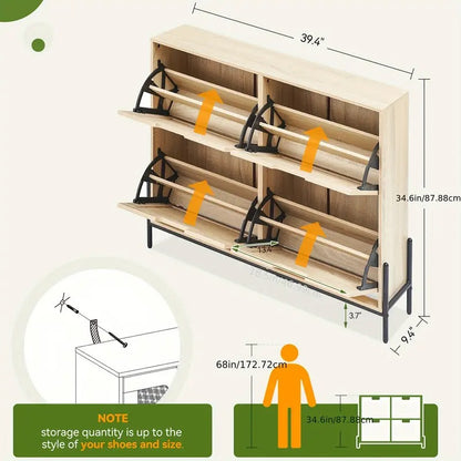 Schoenenkast met klapdeuren