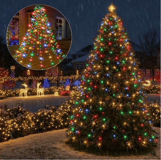 Waterproof Christmas Tree Waterfall Lights with Ring